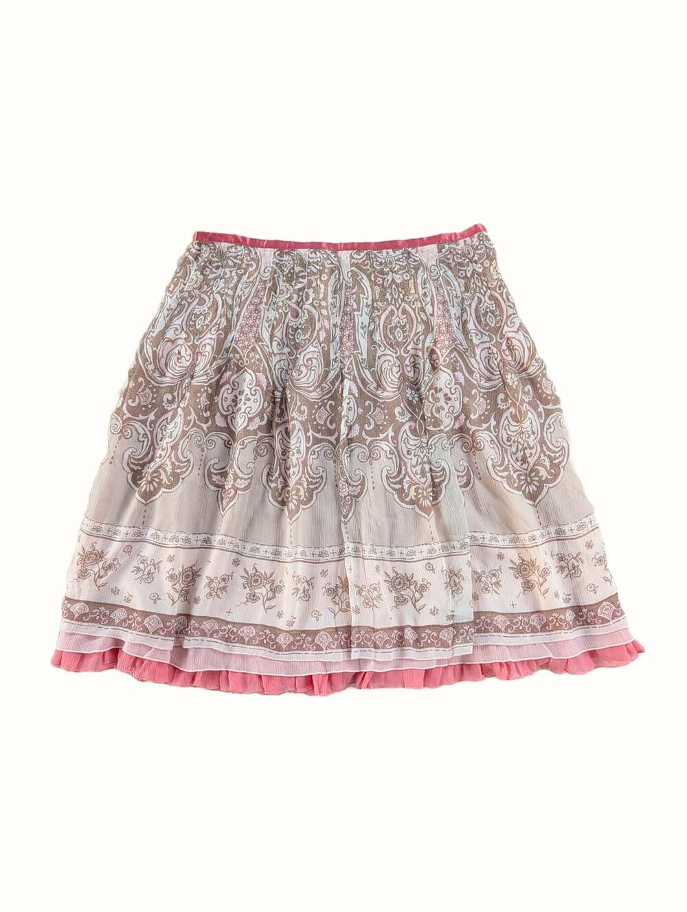 The Limited vintage 2005 NWT 100% silk skirt y2k boho paisley rhinestones 10